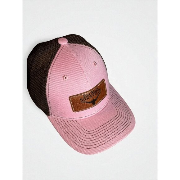 Fort Worth Stockyards Pink and Brown Snapback Trucker Hat New Mesh OSFM - Picture 6 of 8